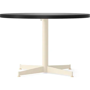 Konferenční stolek Audo Copenhagen, Konferenční stolek Nook Star Base Linoleum, s krémovou podnoží, 80 cm, černý - Formadore