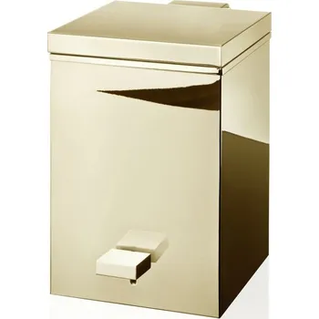 Odpadkový koš Decor Walther, Koš na odpadky do koupelny Corner Soft Close čtvercový 26,5 cm zlatý - Formadore