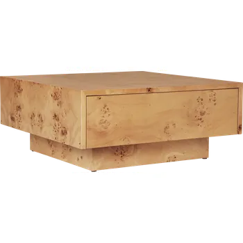 Konferenční stolek Ferm Living, Konferenční stolek Burl se zásuvkou, přírodní dřevo - Formadore