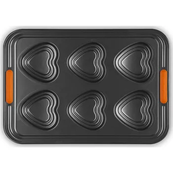 Nádobí Le Creuset, Forma na muffiny na 6 ks Heart s nepřilnavým povrchem - Formadore