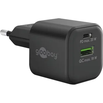 Síťový zdroj Nano USB-A/C, max. 20 W, černý