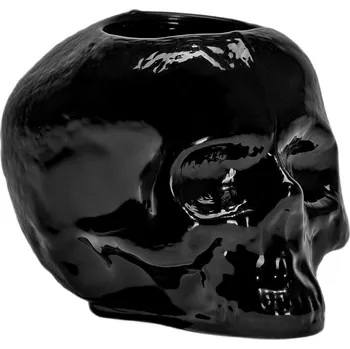 Svícen Kosta Boda, Stojan na čajovou svíčku Still Life lebka 11,5 cm černý - Formadore