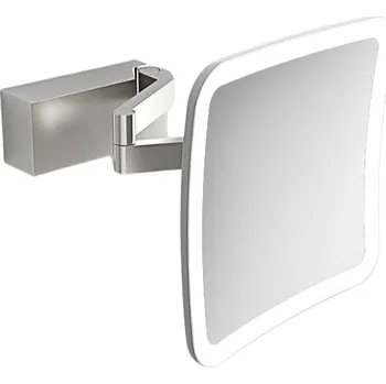 Decor Walther, Zvětšovací kosmetické zrcátko 5x Vision čtvercové nástěnné matná ocel - Formadore