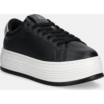 Pánské tenisky Kožené sneakers boty Calvin Klein Jeans BOLD FLATF LOW MIX OHB YW0YW01632 černá 99A, EUR 39