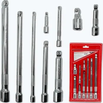 Gola hlavice Gola prodloužení 1/4", 3/8" a 1/2", sada 9 kusů 8 - 450 mm, Welzh (Welzh Werkzeug)