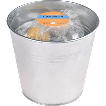 Svíčka Citronella čajová svíčka v plechovém kyblíku 40 ks