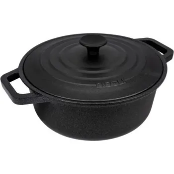 Kastrol RISOLI DI MONTINI Cast iron pot 20 cm 2 ltr. with shelf LE PIGNATTE, for induction