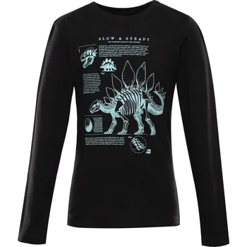 Dětské triko z organické bavlny ALPINE PRO ECCO 2 black - 140-146