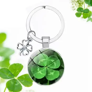 Přívěšek na klíče čtyřlístek – originální klíčenka pro štěstí, dárek pro muže i ženy (6 cm)