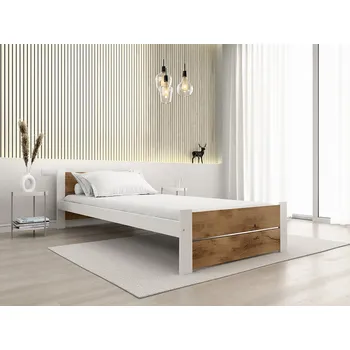 Nábytek AKCE Postel IKAROS DOUBLE 90 x 200 cm, dub artisan/bílá II.jakost