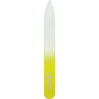 Pracovní nůž Pilník ALPEN Pilník na nehty skleněný oboustranný 9 cm žlutý