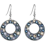 Náušnice bižuterie se Swarovski krystaly modré kulaté 51040.3 Velikost: délka 4,6cm, průměr 2,7cm