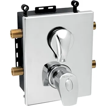 Vodovodní baterie NOVASERVIS Baterie Novaservis Metalia 57 sprchová, termostatická, podomítková s boxem, 2 vývody, chrom, BOX57052RT,0 BOX57052RT,0