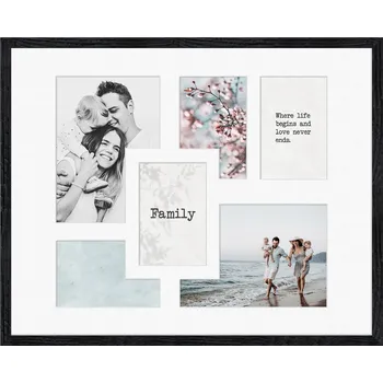 Digitální fotorámeček Styler, Rám na 6 fotografií Kyoto s bílou paspartou 40 x 50 cm černý - Formadore