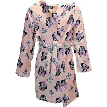 Dívčí oblečení E plus M • Dětský / dívčí župan s kapucí Minnie Mouse - Disney - broskvově oranžový 110 / 116