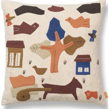 Polštář Ferm Living, Dekorativní polštář Village 40 x 40 cm lomená bílá - Formadore