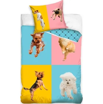 Povlečení TipTrade (CZ) • Bavlněné ložní povlečení Kdo neskáče, není pes - 100% bavlna - 70 x 90 cm + 140 x 200 cm