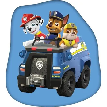 Carbotex • Tvarovaný polštář Tlapková patrola v zásahovém vozidle - Paw Patrol - 39 x 36 cm