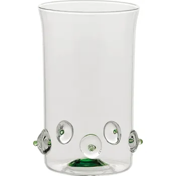 Sklenice Zafferano, Skleněný pohár Patèa vysoký 380 ml zelený - Formadore