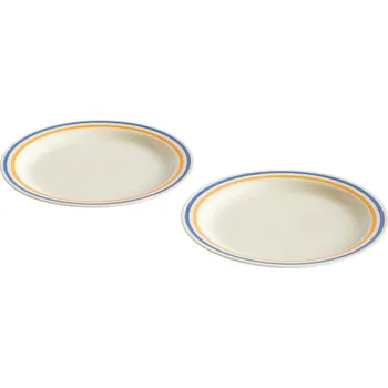 Talíř Hay, Jídelní talíře Sobremesa 24,5 cm žluto-modré 2 ks - Formadore