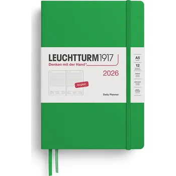 Diář Leuchtturm 1917, Denní diář v pevné vazbě Leuchtturm 1917 2026 EN A5 světle zelený - Formadore