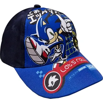 Kšiltovka SunCity • Dětská kšiltovka Ježek Sonic - Let's roll 52 Černá