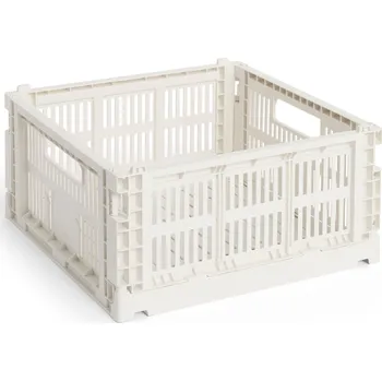 Úložný box Hay, Koš Hay Colour Crate Square M, tlumená bílá - Formadore