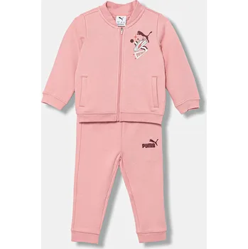 Dětská tepláková souprava Puma MINICATS Full-Zip Set FL INF 689732 růžová 30X, vel. 62