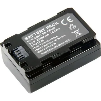 TRX baterie Sony NP-FZ100 2280mAh Baterie, pro fotoaparát, 2280mAh, 7,2/7,4V, Li-Ion, kompatibilní se Sony NP-FZ100 TRX-NP-FZ100