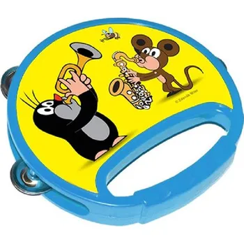 Hudební nástroj pro děti Wiky Dětská tamburína Krtek 18cm - Modrá