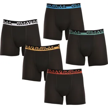 Boxerky 5PACK pánské boxerky Gianvaglia černé (GVG-5008) M Možnost vrácení zboží ZDARMA do 120 dnů!