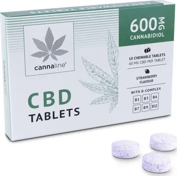 CBD Cannaline Cannaline, Žvýkací tablety - 600 mg CBD a vitamín B-Komplex, 10 ks