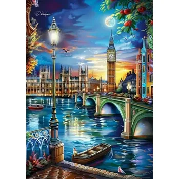 Diamantové malování Diamantové malování/Huacan - Big Ben v noci
