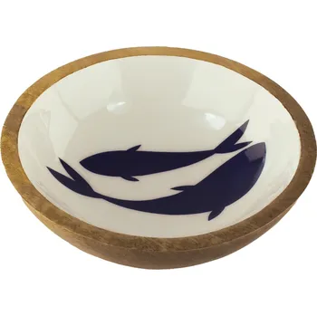 SEA Club Mísa - Ryba, mangové dřevo se smaltem, Ø: 20cm, V: 7cm