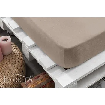 Prostěradlo Florella Prostěradlo Zwirn Jersey Elastan Taupe Rozměr: 90-100x200 cm - loznice21.cz