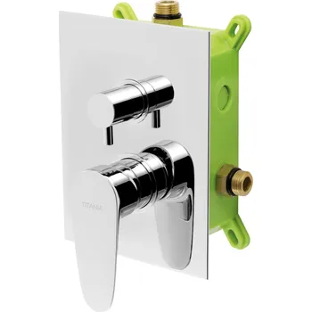 Vodovodní baterie NOVASERVIS Baterie Novaservis Titania Smart sprchová, podomítková s boxem, 2 vývody, chrom, BOX98051R,0 BOX98051R,0