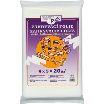 Maxpack Zakrývací folie transparentní malířská 4 x 5 m / 3 μm