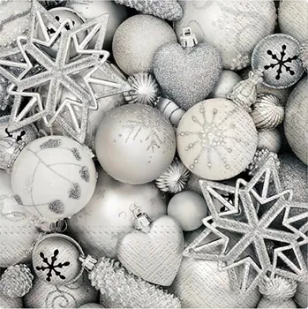 Vánoční dekorace Ubrousek vánoční 33x33cm, 3vrstvy, vánoční ozdoby