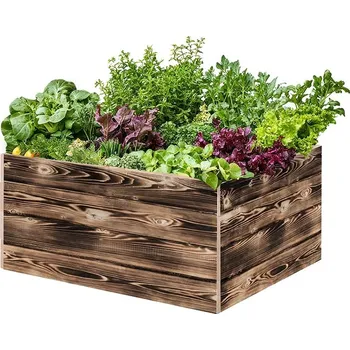 ATMOWOOD Dřevěný vyvýšený záhon 80 x 60 x 40 cm - opálený