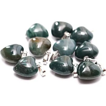 Přívěsek Magieprirody.cz Přívěsek srdce Achát mechový 15×15×10 mm #ZM225