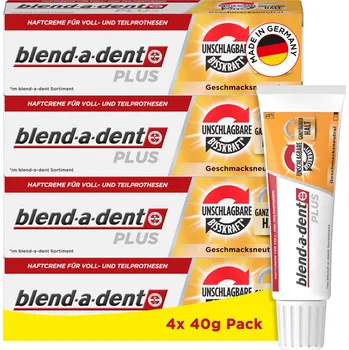 Péče o zubní náhradu Blend-a-Dent fixační krém Plus 4x40g
