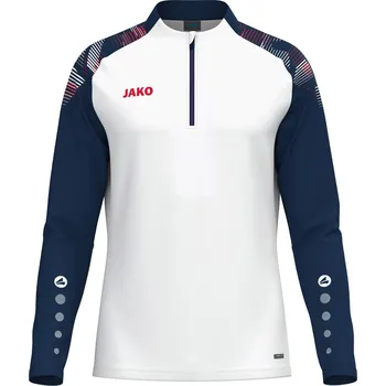 Pánská mikina JAKO Sonic mikina krátký zip bílá