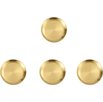 Talíř 4 ks talířů z nerezové oceli 14 cm Zlaté malé kuchyňské talíře na dezerty předkrmy servírování a slavnostní stolování