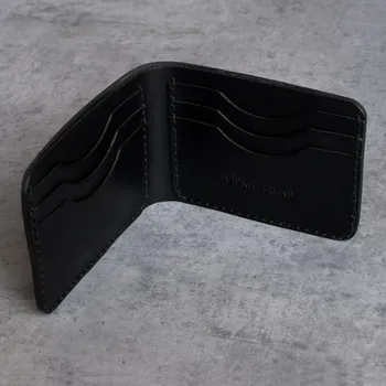 Peněženka KOŽENÁ PENĚŽENKA SLIM - ČERNÁ Vidra Brand