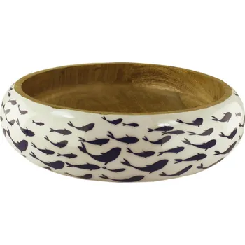 SEA Club Mísa - Shoal, mangové dřevo se smaltem, Ø: 25cm, V: 6,5cm