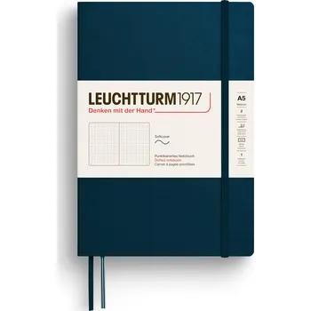 Diář Leuchtturm 1917, Tečkovaný zápisník v měkké vazbě Leuchtturm 1917 A5, 123 stran, tmavě tyrkysový, 80 g/m² - Formadore