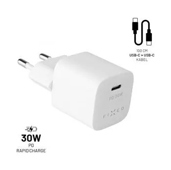 Mobilní telefon FIXED nabíječka, USB-C,USB-C/USB-C kabel,1m, 30W