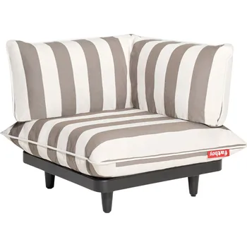 Sedací pytel Fatboy, Paletti zahradní rohový gauč levý, pruhovaný hnědo-krémový - Formadore