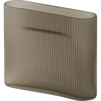 Váza Muuto, Váza Ridge skleněná 16,5 cm taupe - Formadore