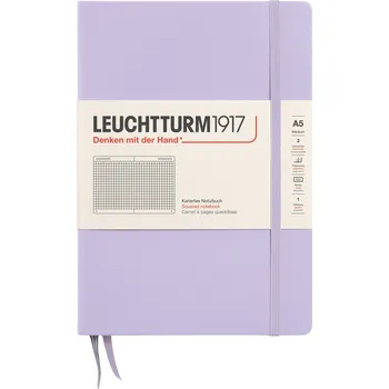 Diář Leuchtturm 1917, Zápisník Leuchtturm 1917 A5, linkovaný, v pevné vazbě, 251 stran, lila, 80 g/m² - Formadore